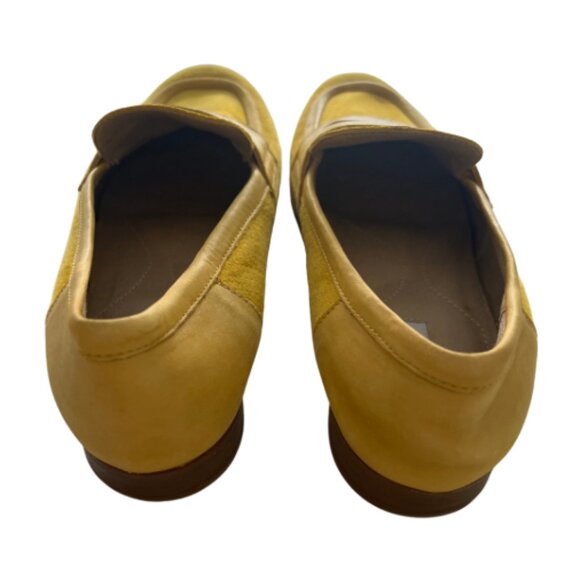 GEOX Leather Loafers Shoes Women, Yellow, Size EU 37 - Picture 5 of 9